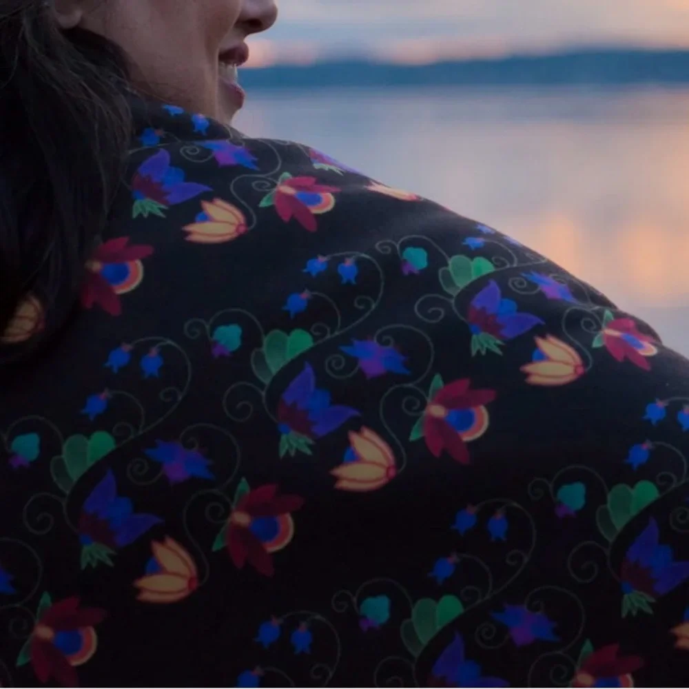 Beautiful Fleece Sherpa Blanket Soul Curiosity ‘Renewal’ by artist Tessa Sayers